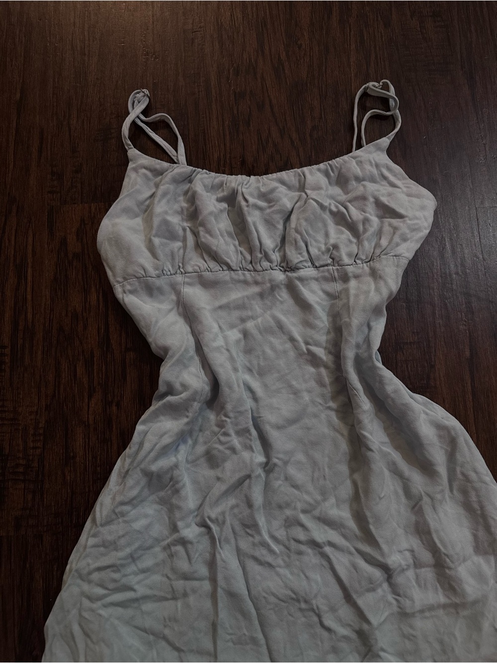 Lightweight White Linen Cami Dress - Picture 2 of 3